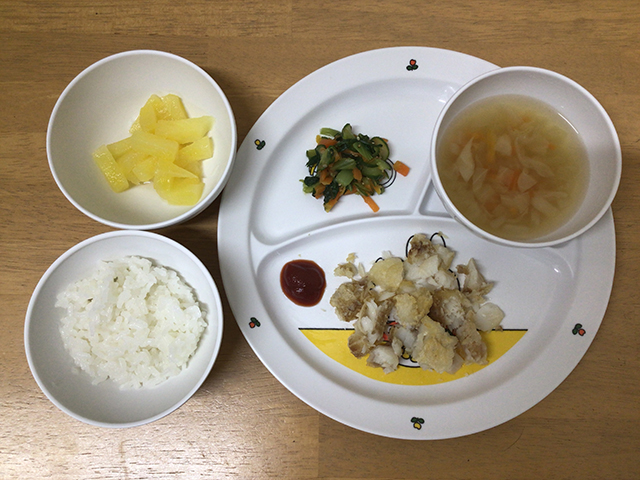 白身魚の揚げ物