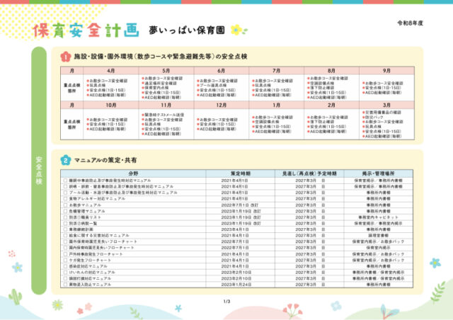 2026保育安全計画