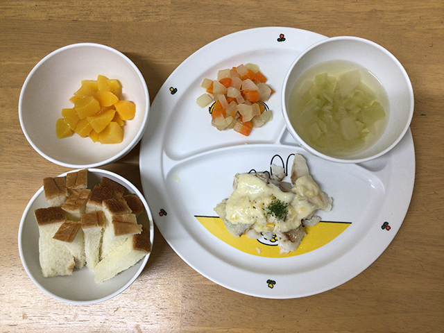白身魚のコーンマヨ焼き